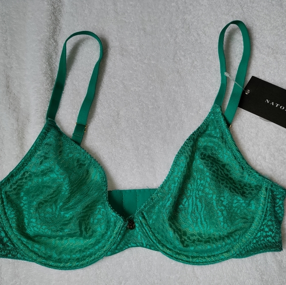 🆕Natori | Lynx Underwire Teal Bra Size 32B - Picture 15 of 15